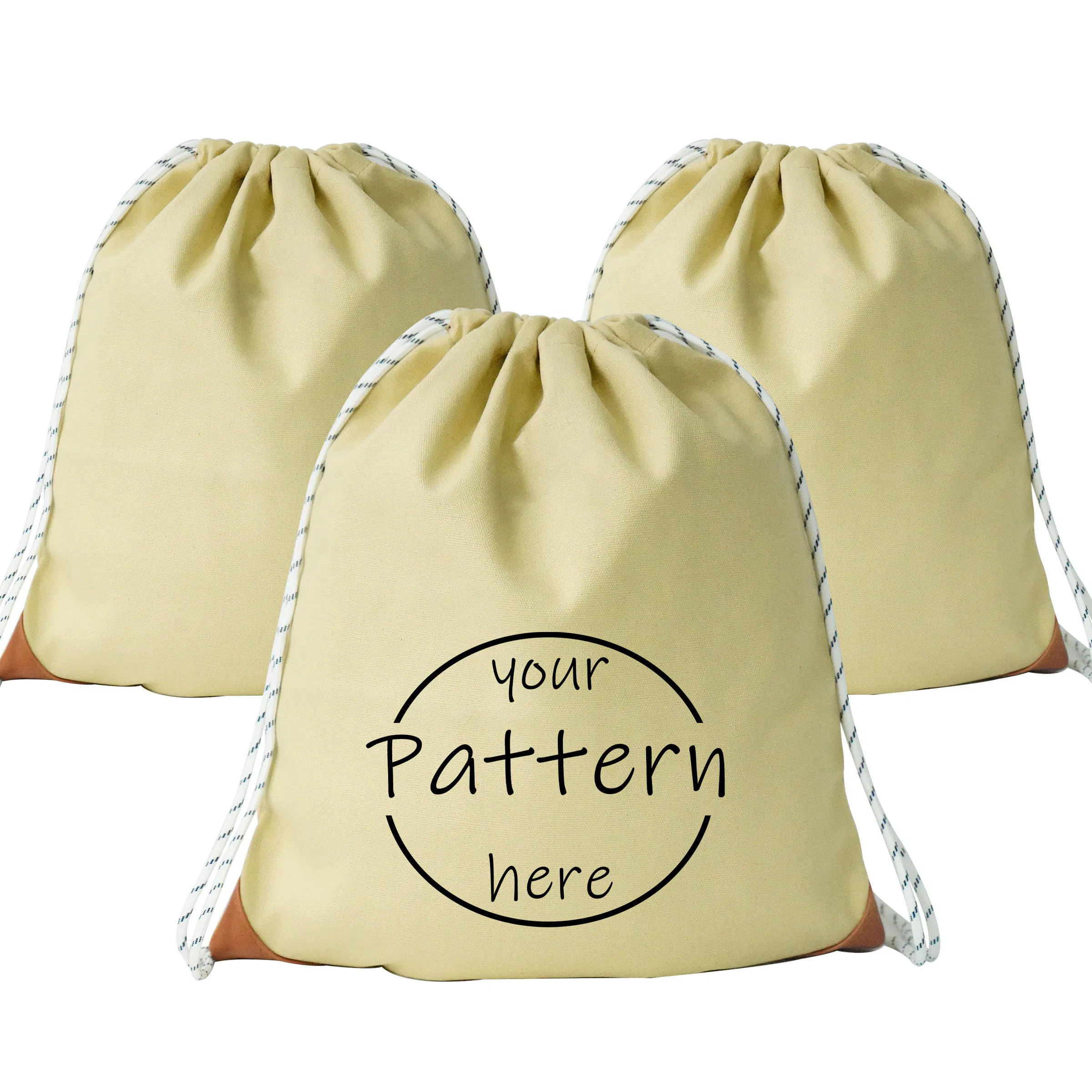 Custom Logo Dust Bag Cream Cotton Canvas Mini Muslin Drawstring Bag Small Gift Jewelry Pouch for Storing Clothes and Shoes Bag