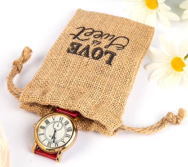 Colored Jute Bag Drawstring Gift Beads Bags for Storage