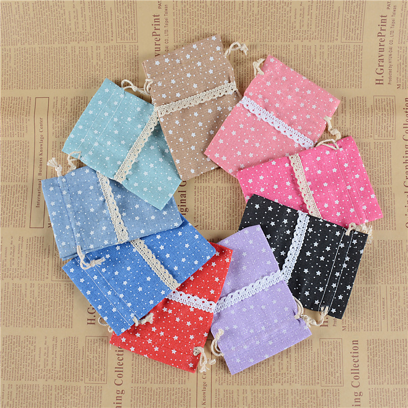 Cotton bag with lace