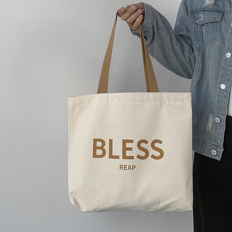 White Canvas Cotton Drawstring Tote Bag Custom Wholesale Small Cotton Linen Backpack for Promotions