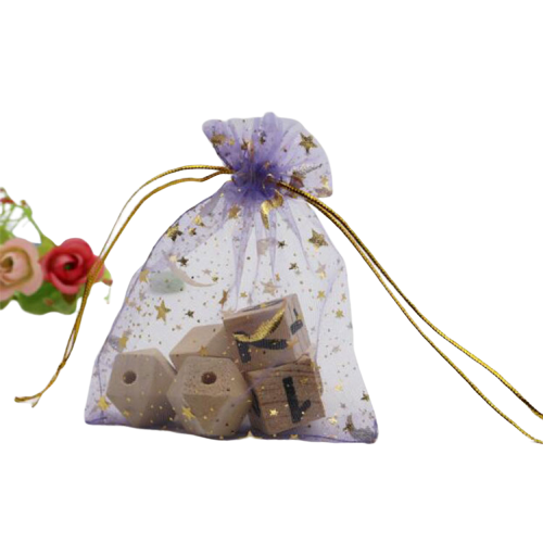Factory Supply Portable New Design Wholesale Custom Printed Organza Jewelry Gift Bag