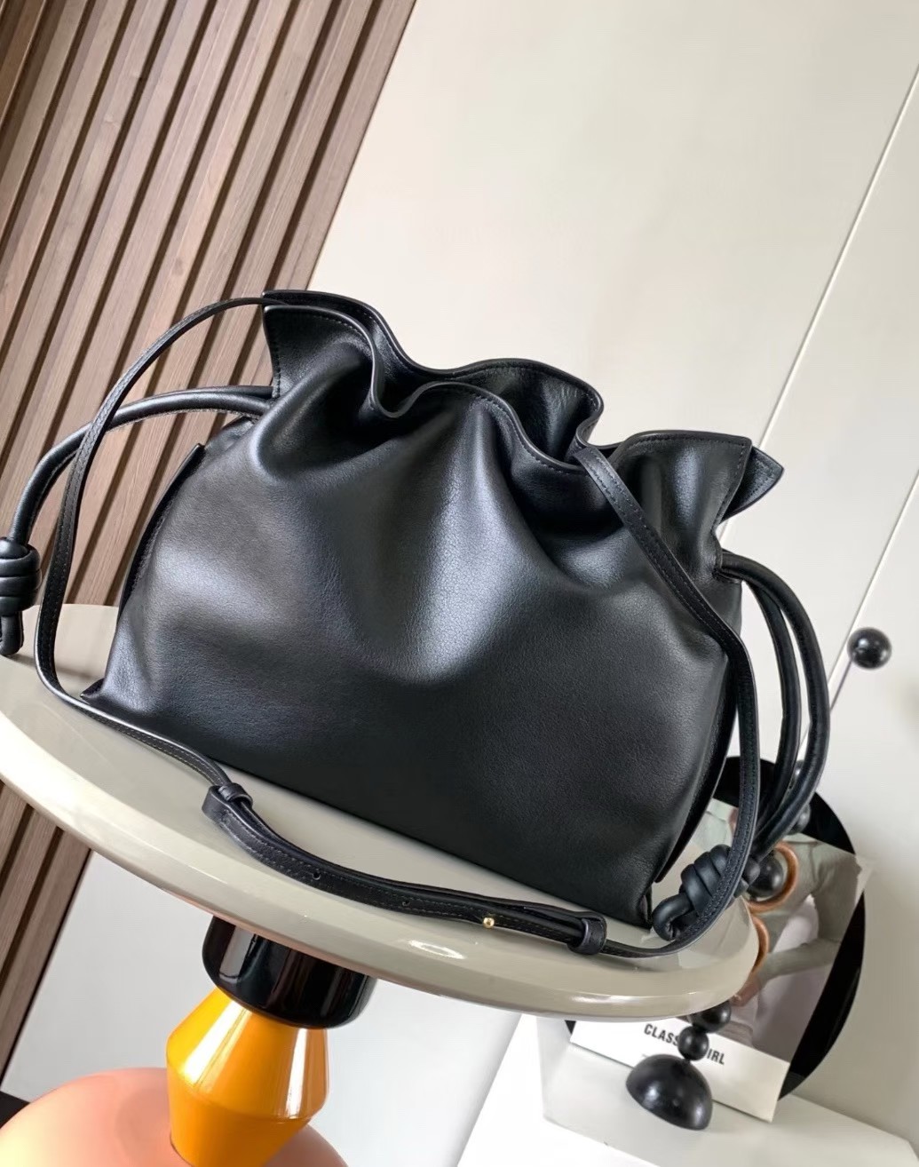 Popular Soft Cowhide Women's Bag with Pleated Shape Genuine Leather Crossbody Bag Large Capacity Simple Drawstring Lady Bag