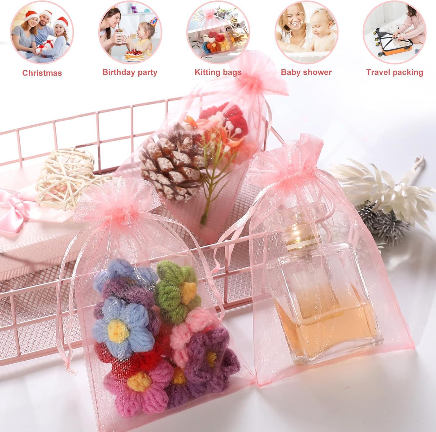 Pure Color Organza Gauze Bag