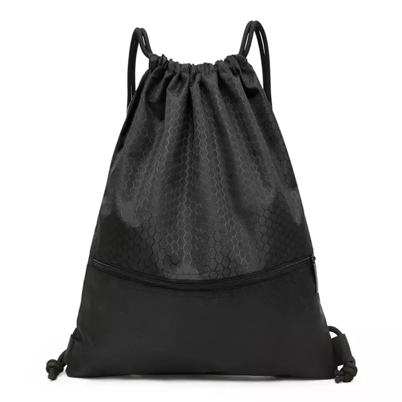 Custom Print Logo 420d Sublimation Large Nylon Polyester Drawstring Waterproof Gym Pull Drawstring Backpack