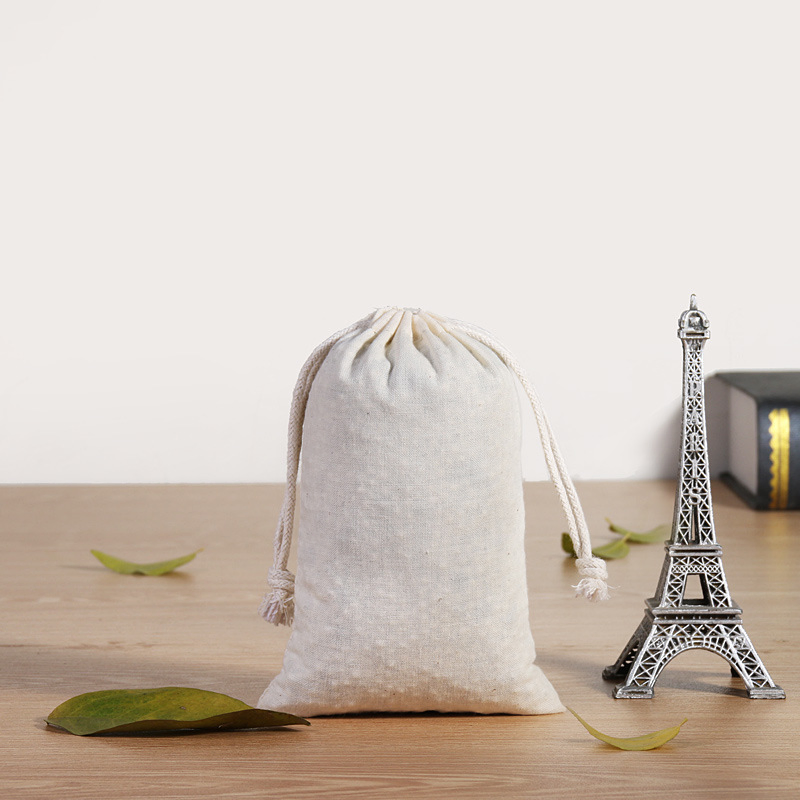 Cotton Storage Bags with Drawstrings Canvas Fabric Bread Bagsbulk Food Produce Reusable Muslin Natural Potato Onion Storage Bags for Cloth Shoe Bags