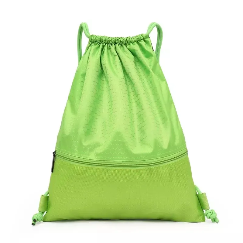 Custom Print Logo 420d Sublimation Large Nylon Polyester Drawstring Waterproof Gym Pull Drawstring Backpack