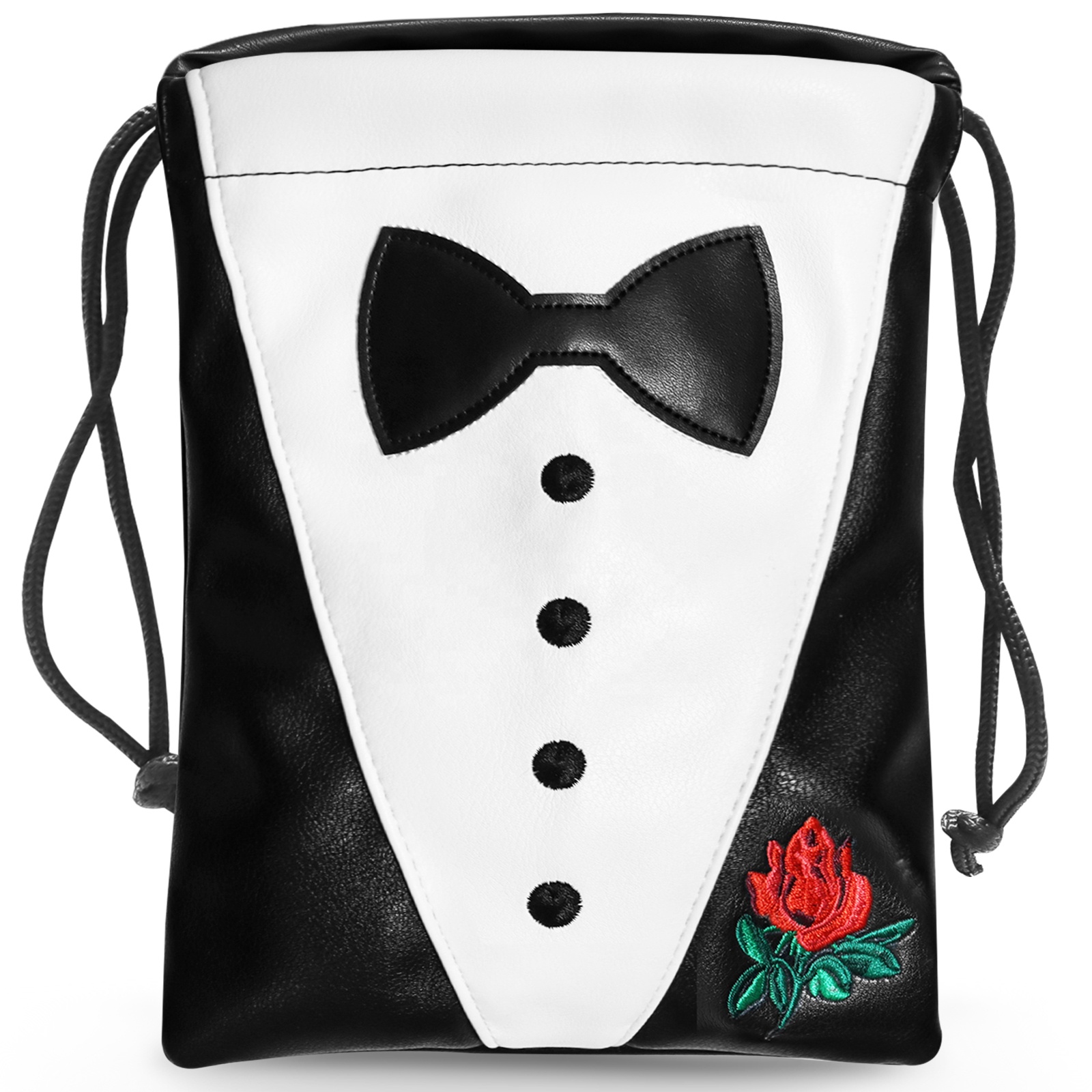 OEM Custom Logo Golf Drawstring Bag Premium Leather Golf Valuables Pouch Bag Portable