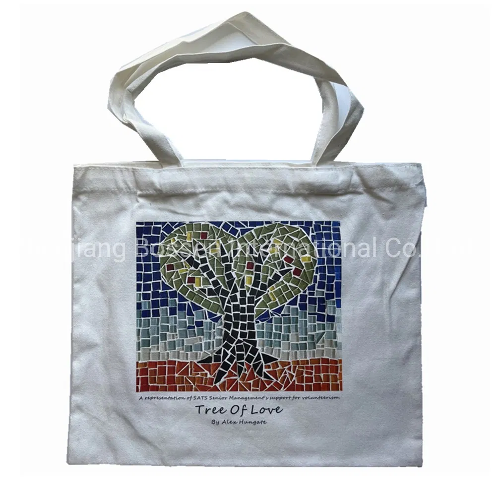 Promotional Canvas Shopping Tote Bag Detail