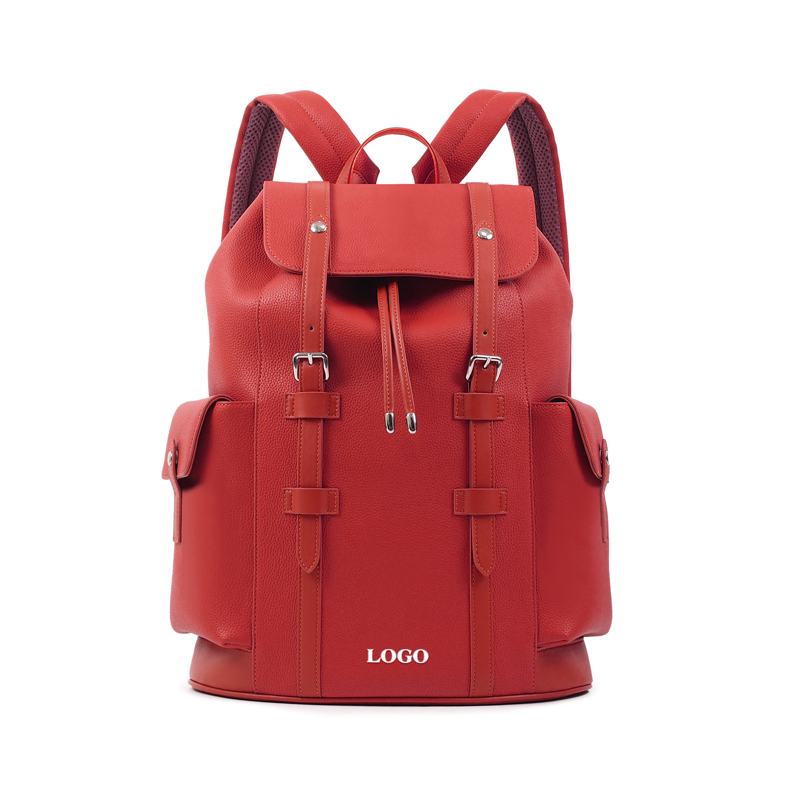 NOVOTE Custom Drawstring Backpack Leather Hip-hop Style Large Capacity Waterproof Custom Drawstring Bag for Travel