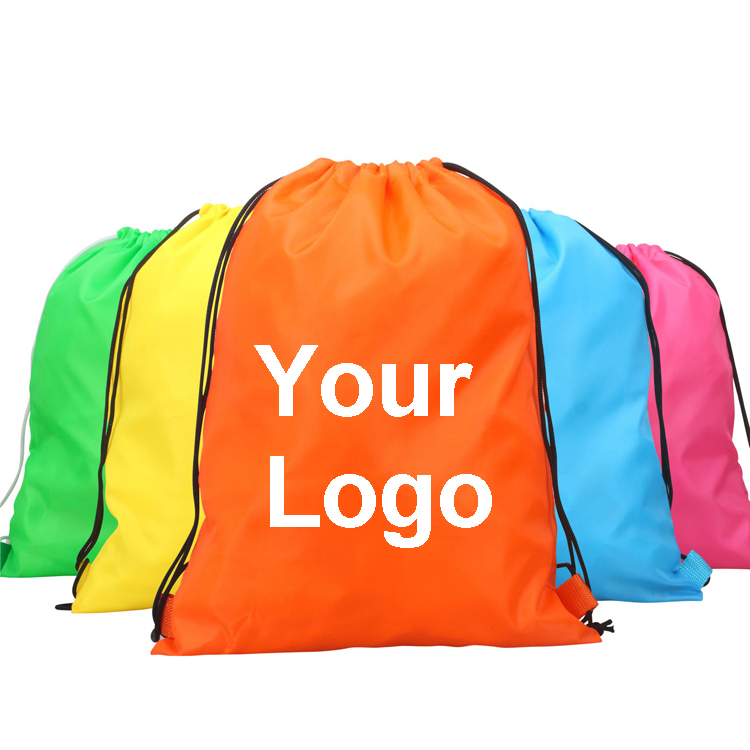 Wholesale Customized Promotional Polyester Nylon Drawstring Backpack