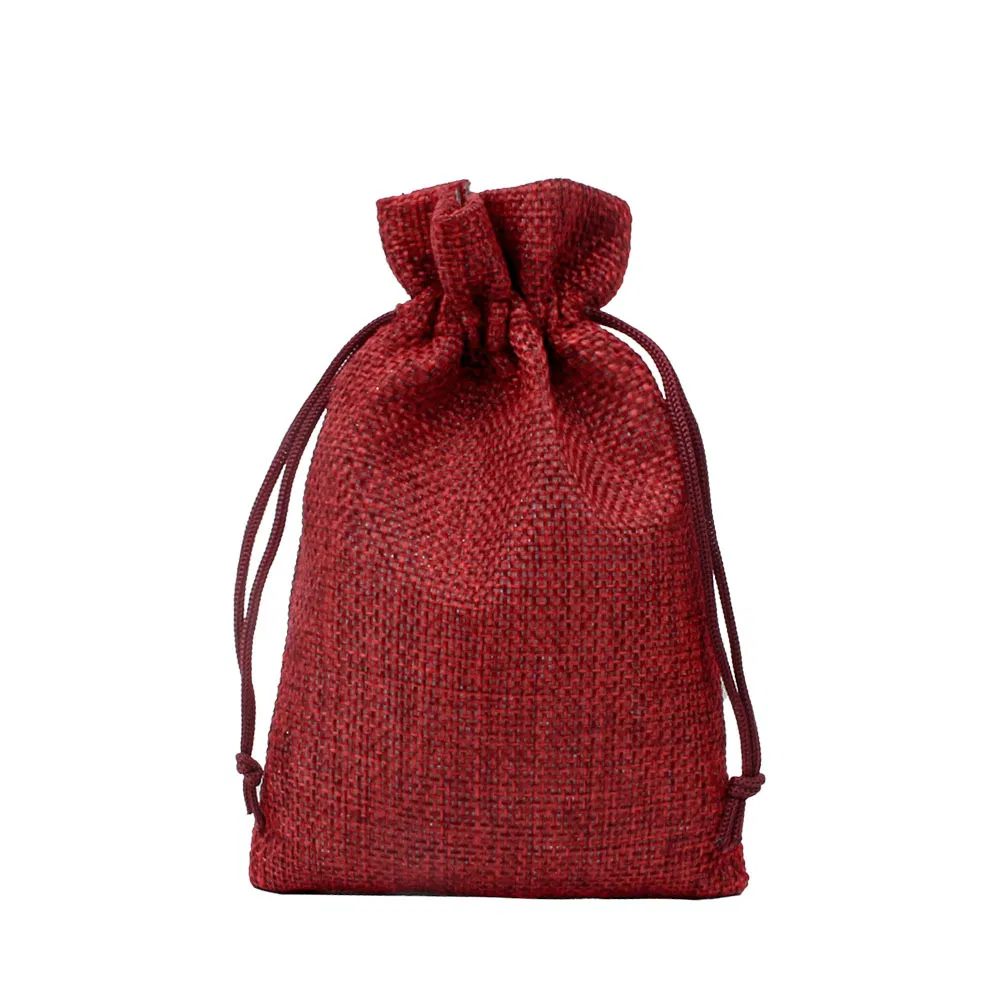 24 Decorative Hanging Small Cloth Bags Advent Calendar Drawstring Linen Bag Christmas Gift Bag Set