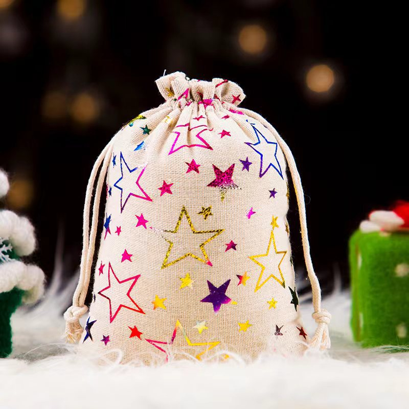 Christmas Custom Personalized Packaging Bag Makeup Party Favors Silk Cosmetic Jewelry Drawstring Fashion Bag Jewellery Microfiber Pouch