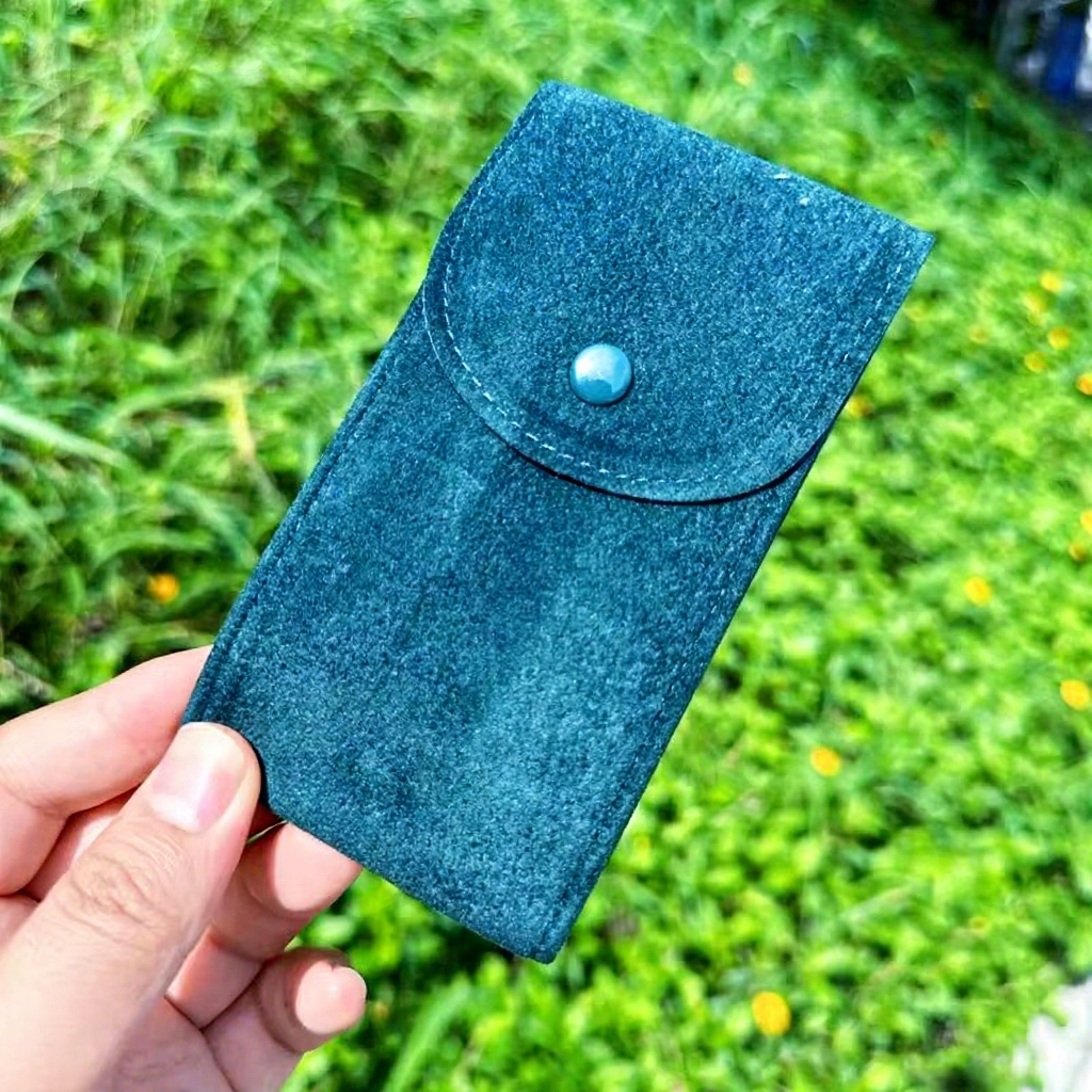 Promotional Small Wedding Leather Gift Jewelry Bag Custom logo Printed Leather Drawstring Pouch