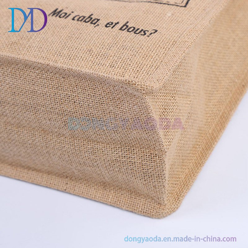 Mini Linen Gift Pouch Custom Printed Small Burlap Bag for Wedding Favors