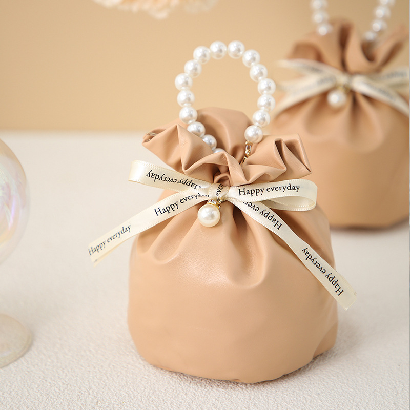 PU Leather Drawstring Gift Bags
