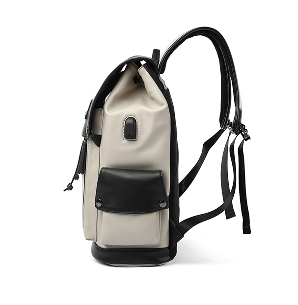 Drawstring Backpack Bag in PU Leather for Outdoor Activities