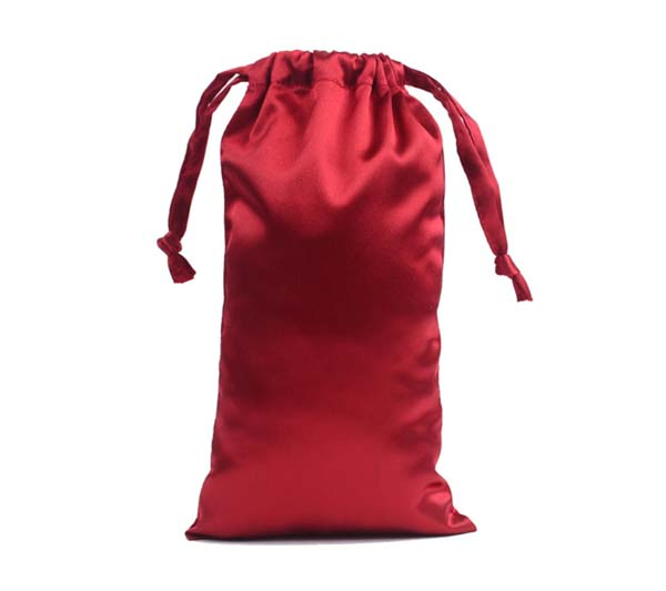 Pink Satin Gift Bag Packaging Jewelry Pouch Pure Silk Drawstring Pouch Eye Mask Sachet Print Logo