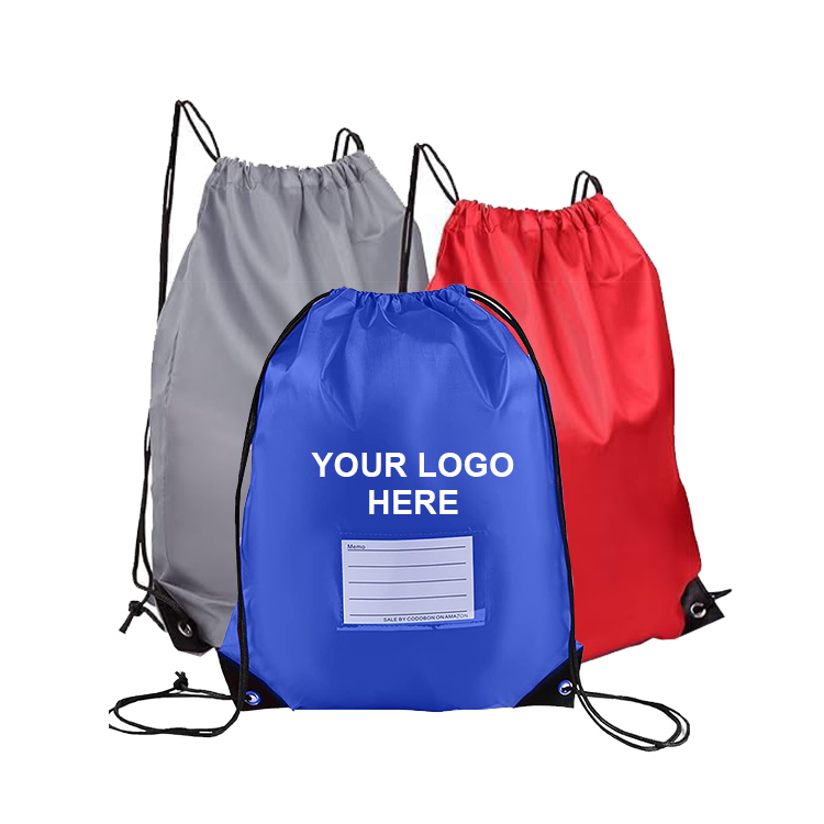10 Colors Drawstring Backpack Bags Sack Pack Cinch Tote Sport Storage Polyester Bag for Gym Traveling