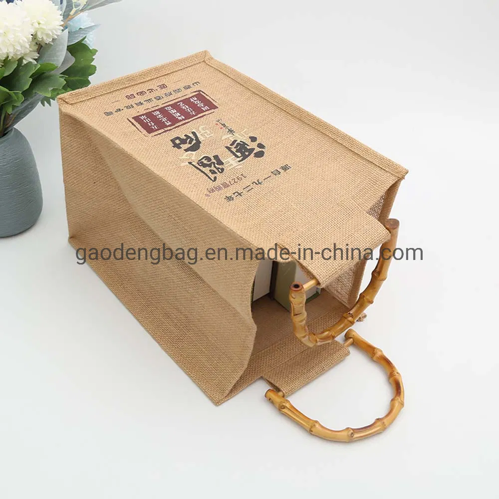 Natural Burlap Bags Jute Hessian Drawstring Sack Small Wedding Favor Gift Jute Bag