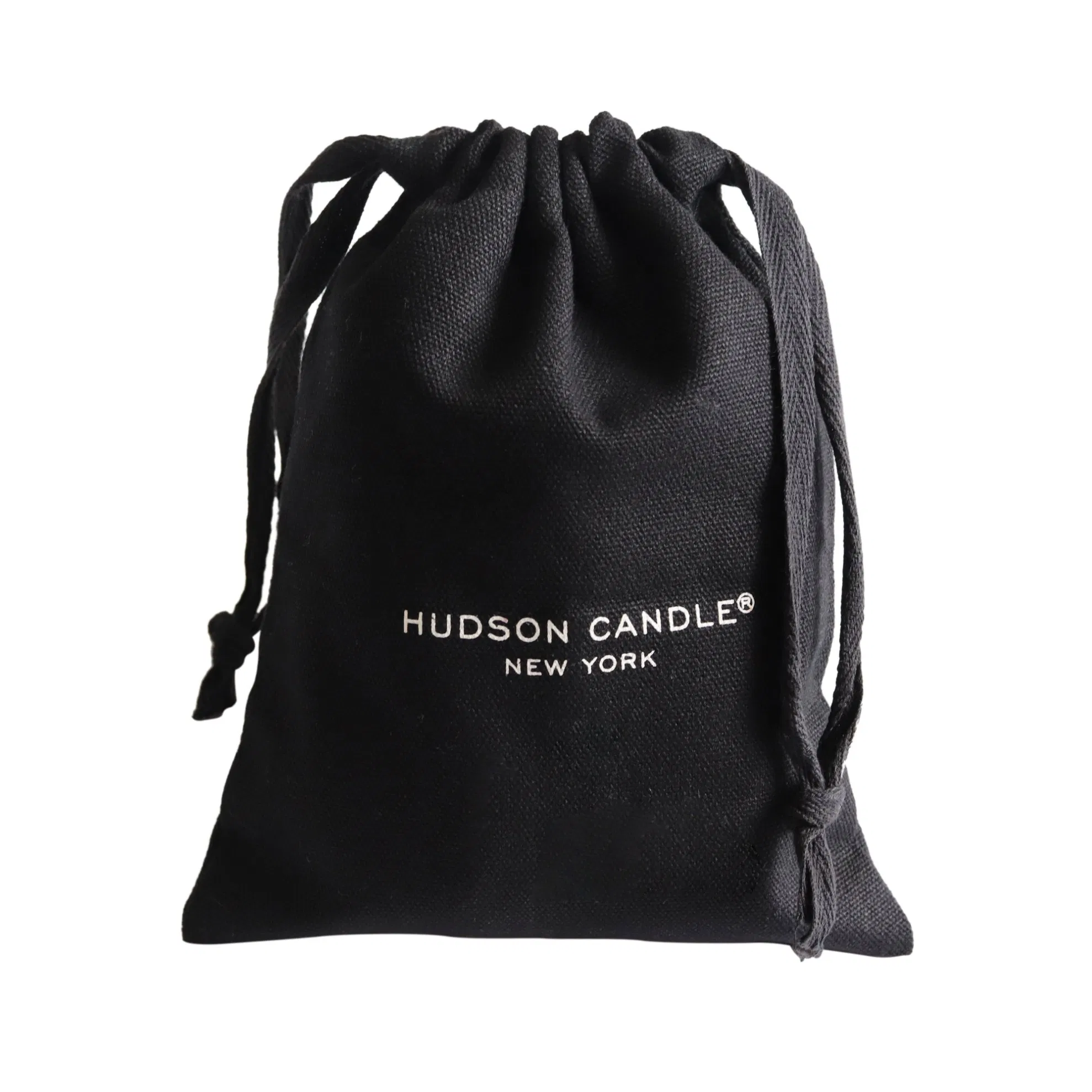 Custom Private Black Cotton Linen Canvas Drawstring Bag with White Printed Logo for Handbag Hat Cap Shoe Packaging Dust Pouch