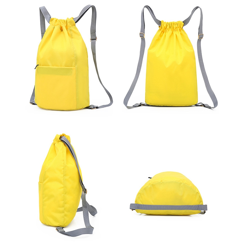 Polyester Drawstring Bag Nylon Carry Draw String Gift Gym Sports Backpack Bag