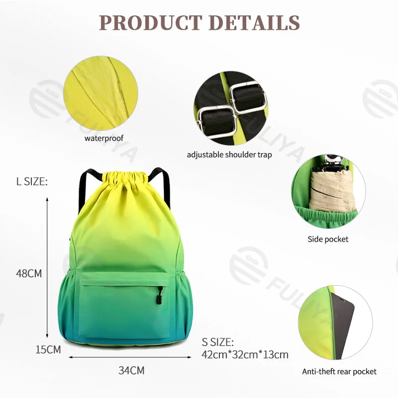 Gradient Drawstring Backpack Style 3