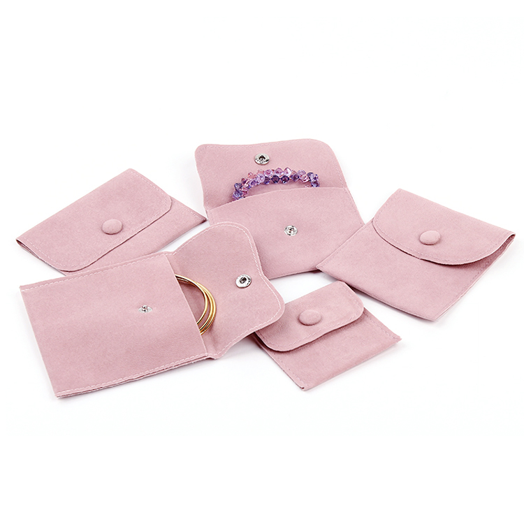 High-End Small Ring Packaging Custom Printed with Logo Silk Suede Microfiber Velvet Gift Jewelry Pouch Bag