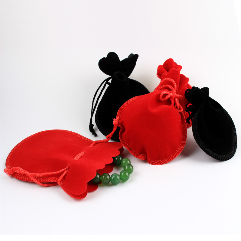 Small Velvet Jute Linen Jewelry Packaging Pouch Drawstring Bags with Custom Logos