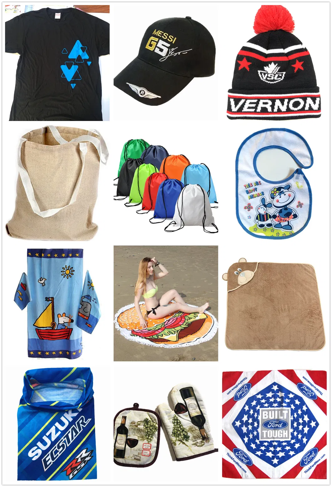 Printed Drawstring Shopper Bag Style
