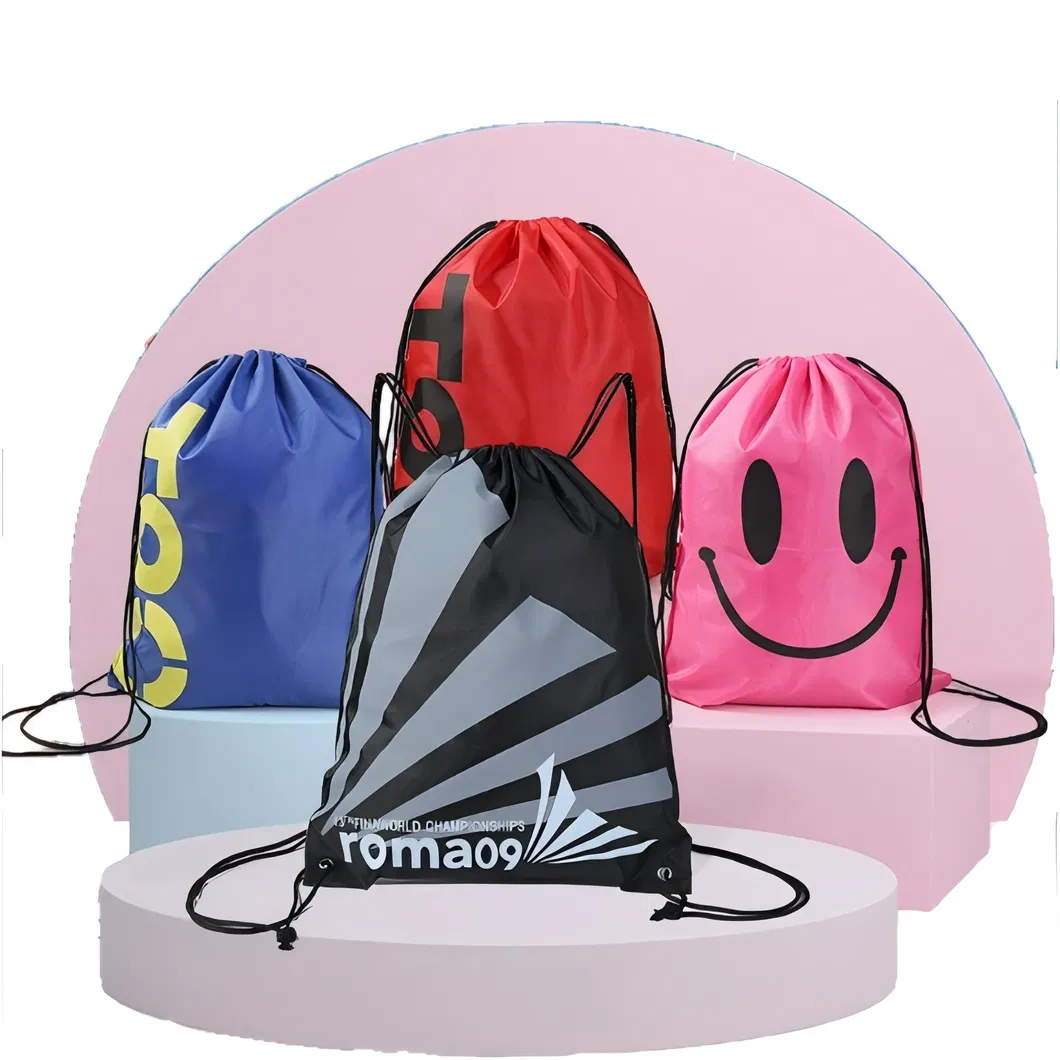 Lightweight Waterproof Nylon Mesh Drawstring Backpack for Swimming