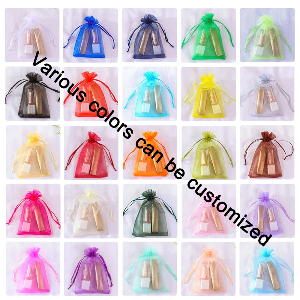 Biodegradable Red Organza Bags Wholesale Printing Organza Eco Bag High Quality Sheer Organza Bags