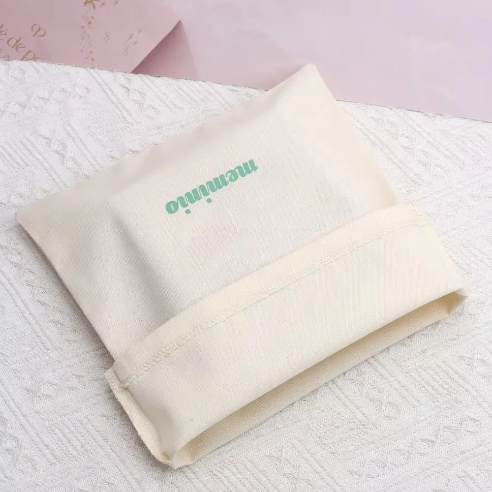 Natural Eco Friendly Cotton Linen Drawstring Bags Small Items Organizer for Travel and Gift with Free Design