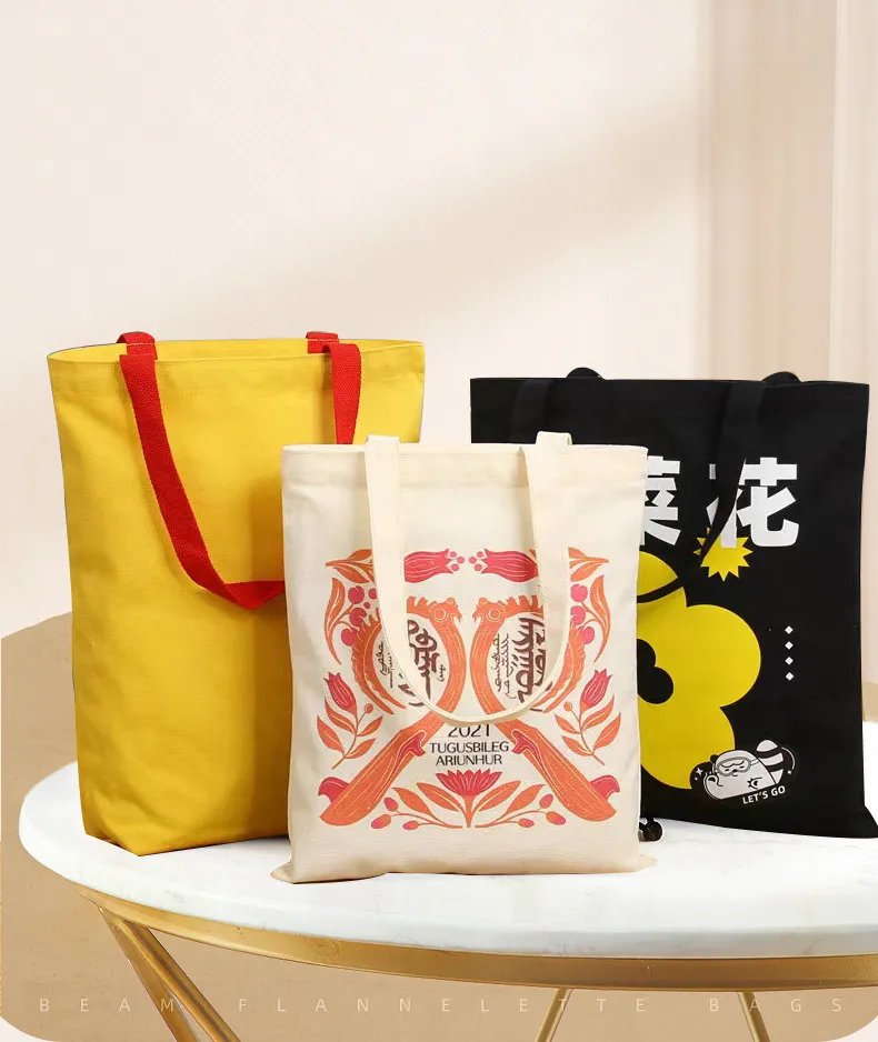 China Factory OEM Custom Design Printed Cotton Canvas Jute Tote Package Bag Shopper Bag Drawstring Package Bags