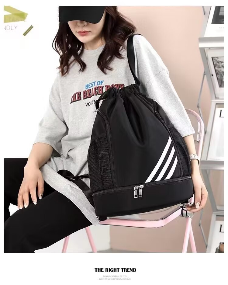 Wholesale Eco Friendly Nylon Carry Backpack Sport Gift Bag Drawstring Bag Promotional