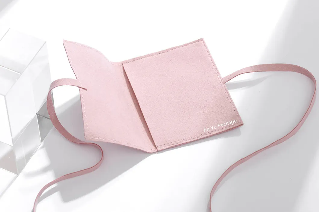 Custom Envelope Suede Leather Drawstring Gift Jewelry Pouch Manufacturer