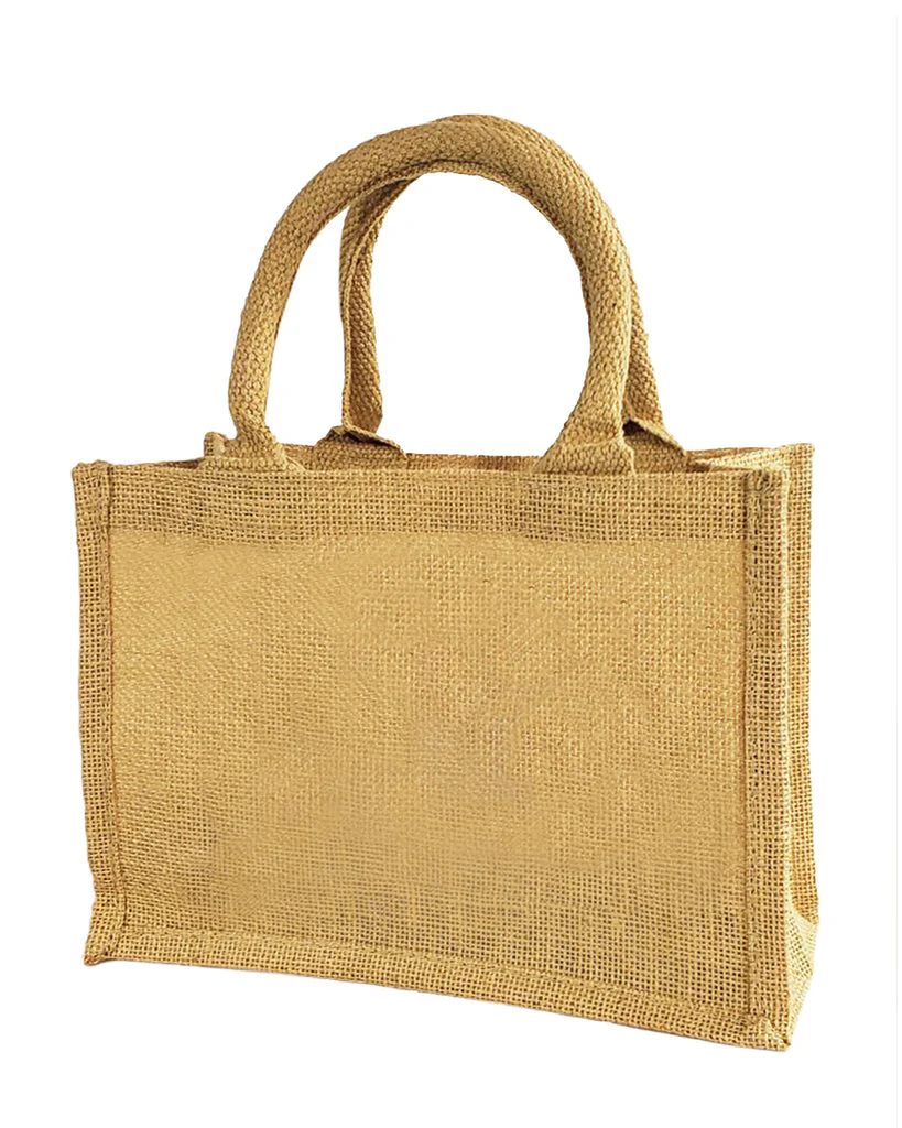 Promotional Durable Rustic Wedding Favor Burlap Jute Tote Bags