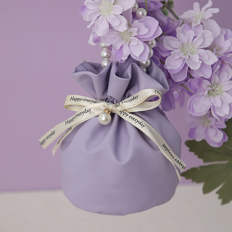 PU Leather Drawstring Gift Bags