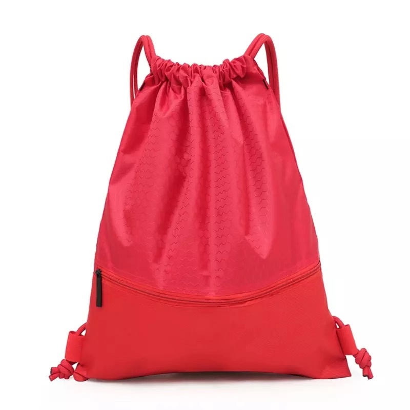 Custom Print Logo 420d Sublimation Large Nylon Polyester Drawstring Waterproof Gym Pull Drawstring Backpack