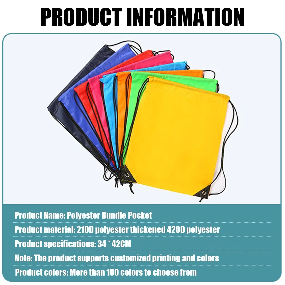 Factory Polyester Shopping Drawstring Bag