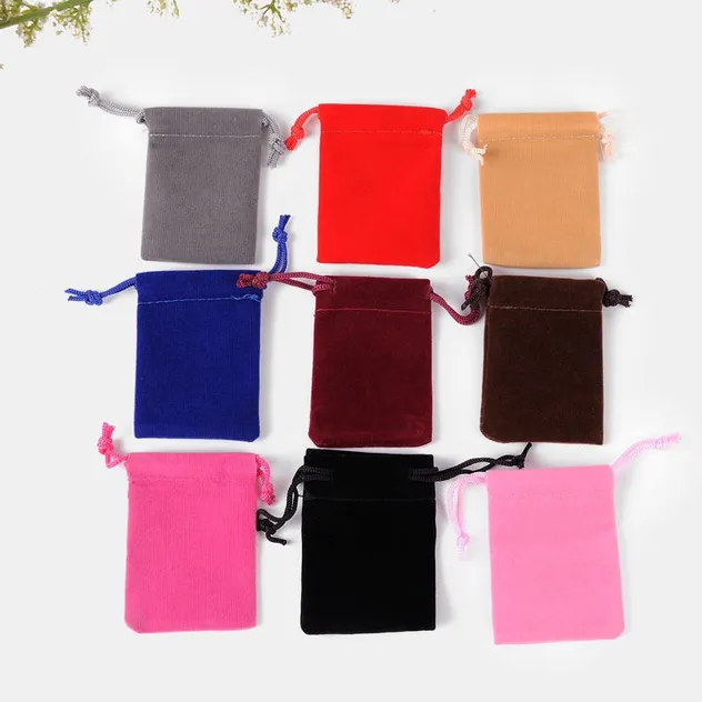 Wholesale Custom Printed Personalized Promotional Small Jewellery Drawstring Bag Suede Jewelry Gift Pouches