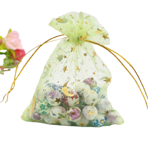 Factory Supply Portable New Design Wholesale Custom Printed Organza Jewelry Gift Bag