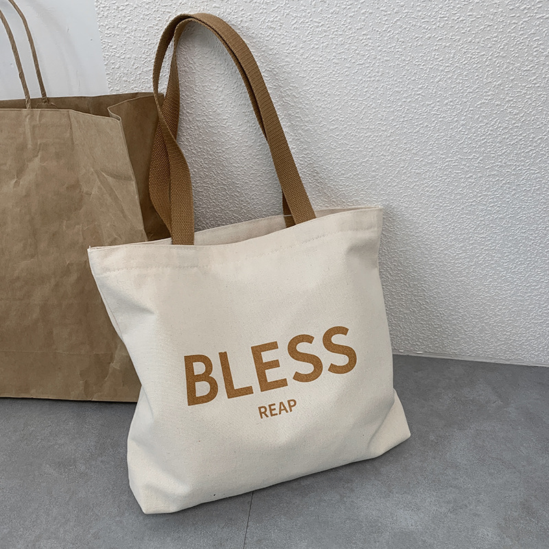 White Canvas Cotton Drawstring Tote Bag Custom Wholesale Small Cotton Linen Backpack for Promotions