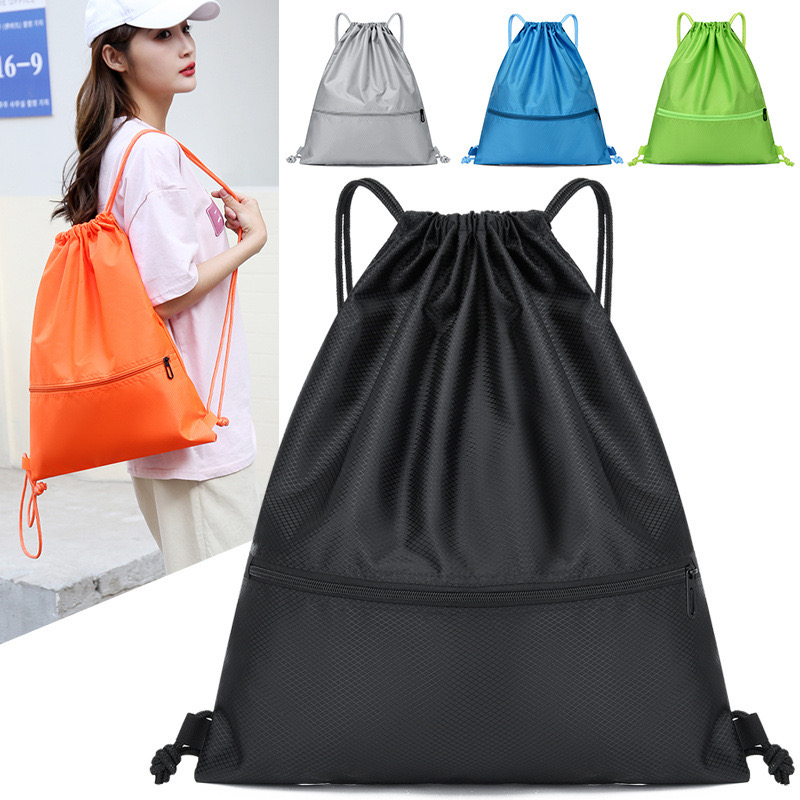 Polyester drawstring bag detail