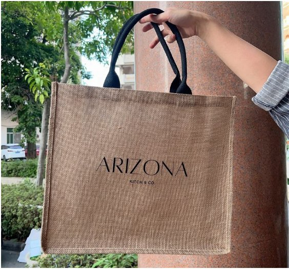 Medium Size Drawstring Linen Gift Bag Natural Jute Fabric Bags