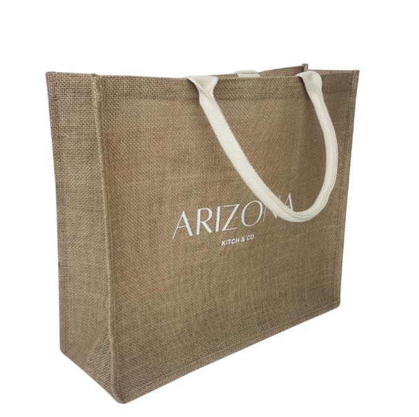 Medium Size Drawstring Linen Gift Bag Natural Jute Fabric Bags