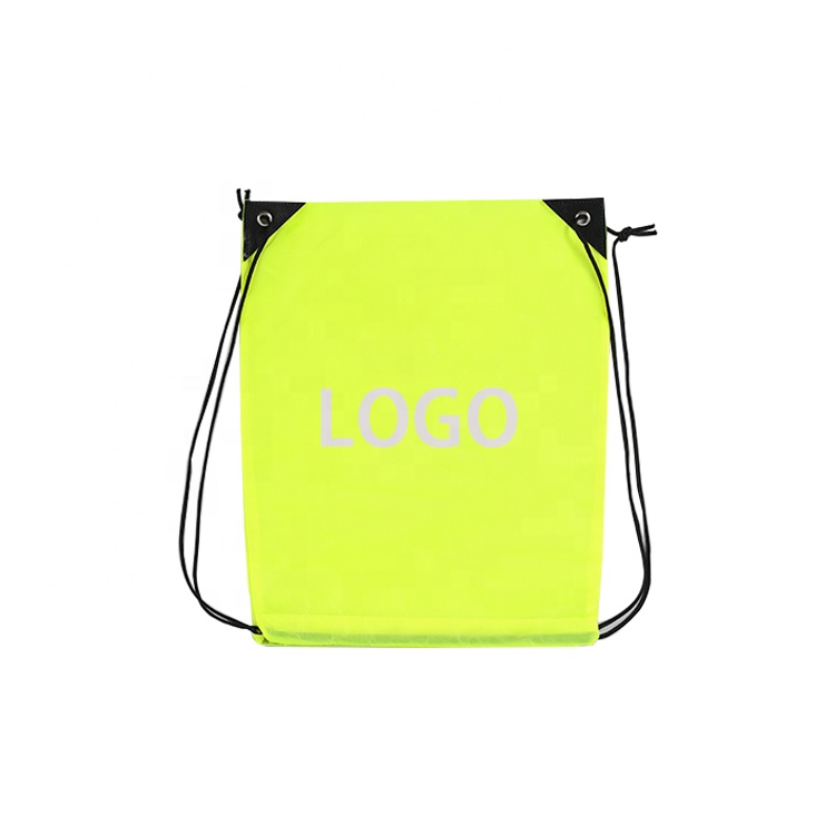 Wholesale Polyester Cinch Backpack Bag Custom logo Folding Travel Shopper Cheap Foldable Sport Gym Drawstring Bag
