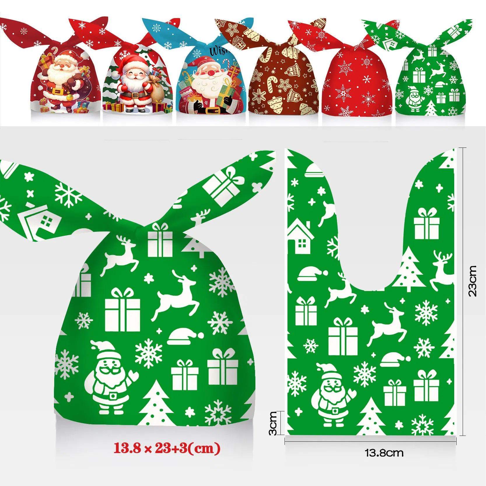 China Custom Personalized Printed Stars Snows Jute Christmas Gift Packaging Organza Pouch Drawstring Promotional Pouch Promotion Bag