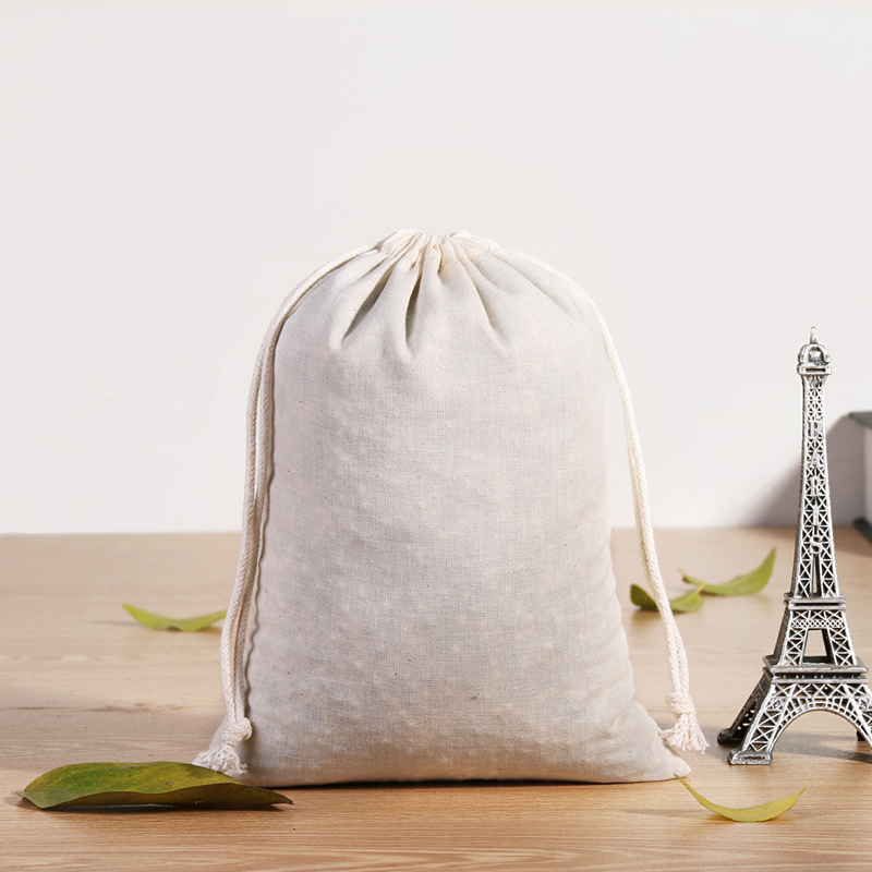 Cotton Storage Bags with Drawstrings Canvas Fabric Bread Bagsbulk Food Produce Reusable Muslin Natural Potato Onion Storage Bags for Cloth Shoe Bags