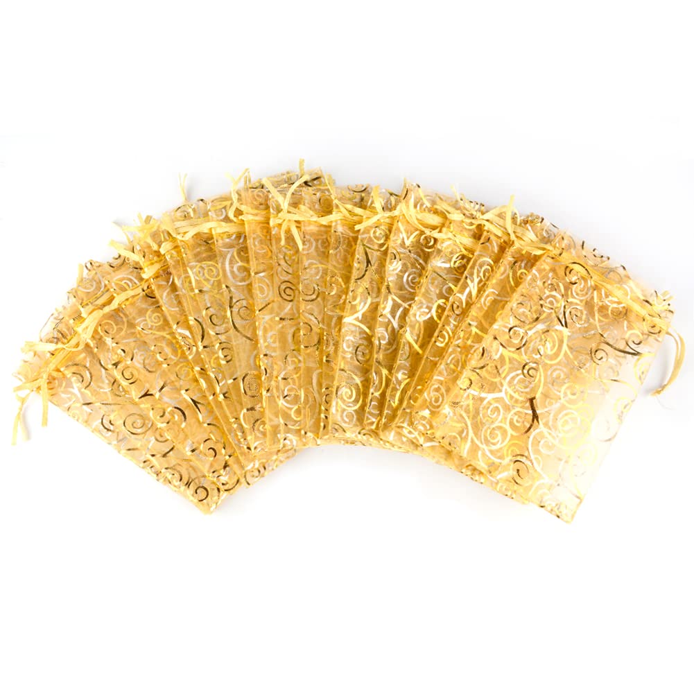 Recyclable Custom Logo Organza Mesh Cosmetic Bag Sheer Drawstring Pouches for Cosmetics &amp; Gifts
