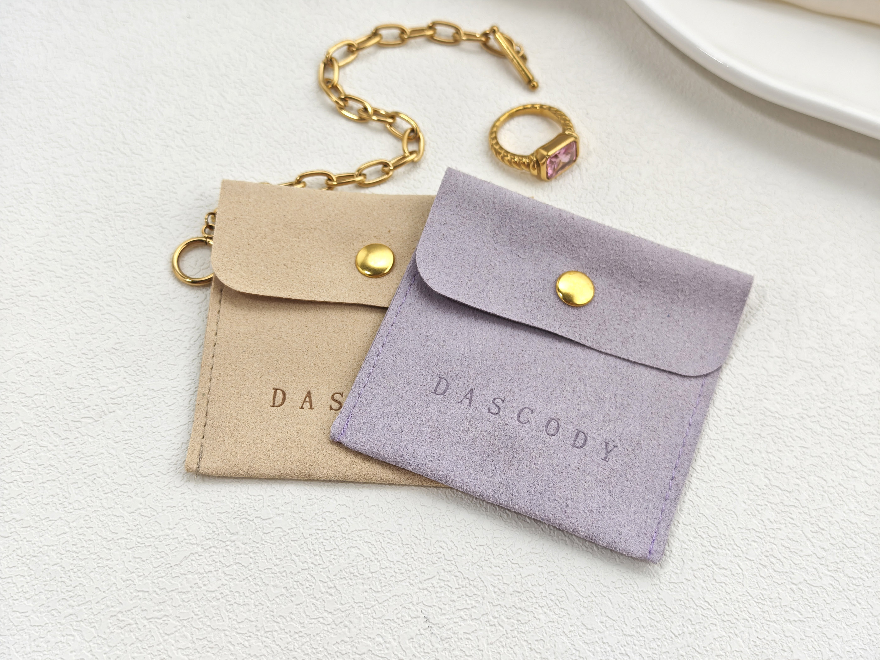 Microfiber Jewelry Packaging Bags Gift Bag Pouches Custom Logo Microfiber Flap Fiber Jewelry Pouch